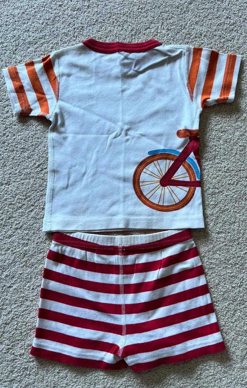 Hanna Andersson Bicycle Short Pajama Set Size 100 - Picture 2 of 6